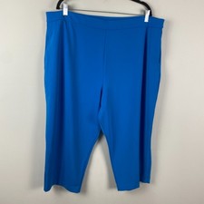 Susan Graver Petite LK Fusion Pull-On Crop Pant Size 2XP Pull On Blue