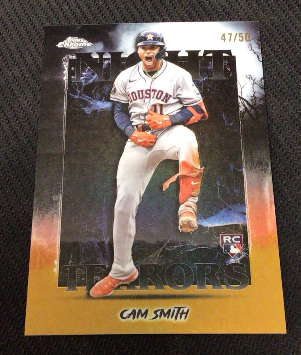 2025 Topps Chrome Update Cam Smith Rookie Night Terrors Gold Refractor /50