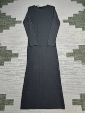Zara Dress Womens Medium Gray Knit Midi *