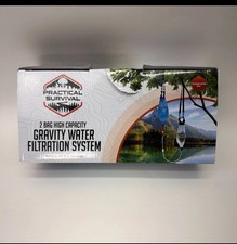 Gravity Water Filtration System 2 High Capacity Lightweight Hanging Bags for B