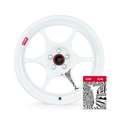 Enkei PF06 16x8 4x100 +30mm, 67mm Bore White w/Machined Lip Edge