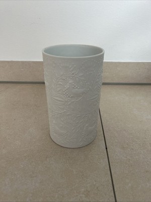 Vintage 1960s Rosenthal Bjorn Wiinblad Studio Linen White Relief Vase 6.5'' Tall