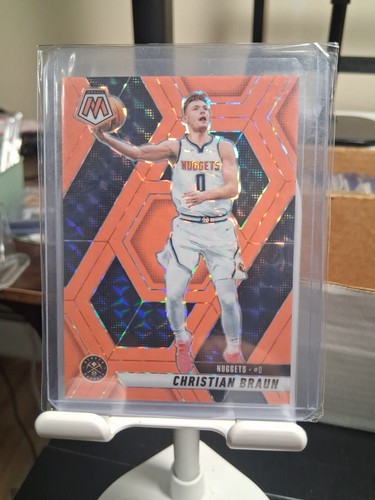 2024-25 Panini Mosaic Christian Braun Pink Fluorescent /75