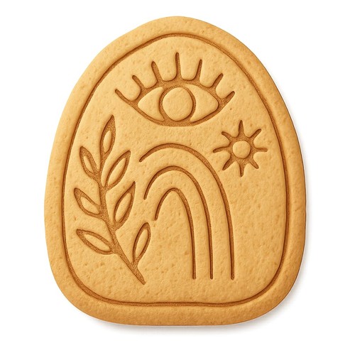 Natural Boho Cookie Cutter & Stamp, Fondant & Clay - 4x3.5 - Afbeelding 1 van 5