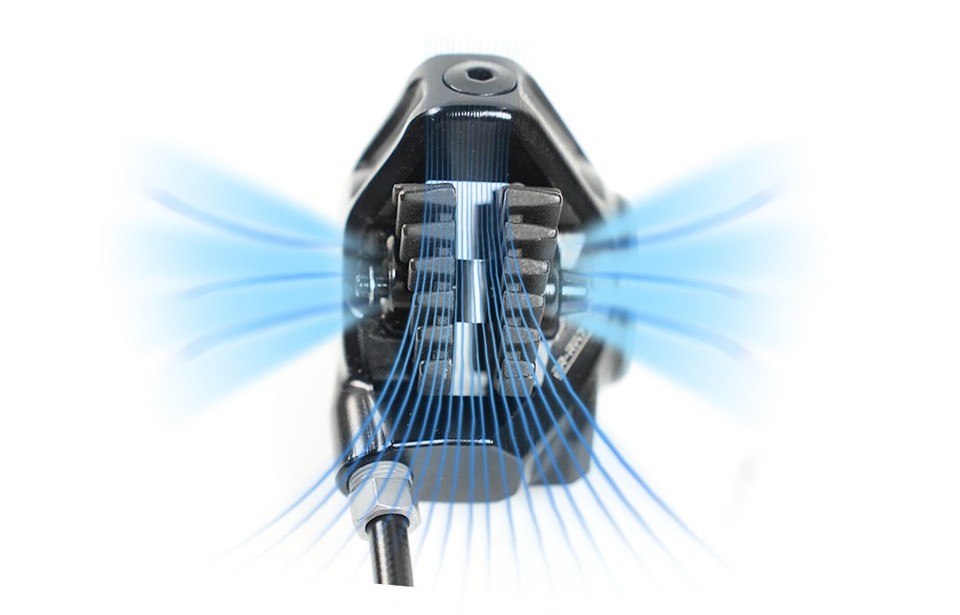 Wheeltop RA7800 brake pad heat sink airflow diagram