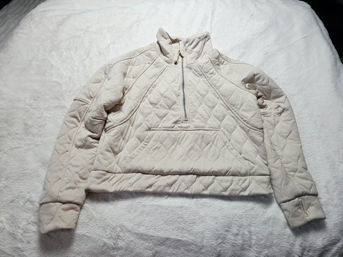 Better Together Girls Juniors Size S Quilted Cropped 1/4 Zip Pullover