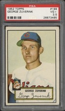 1952 Topps George Zuverink #199 PSA 3.5 VG+ Cleveland Indians