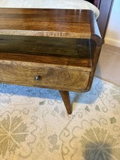 Mango Wood Solid Tv Unit/ Media 2 Drawers Not Flat Pack Excellent Condition