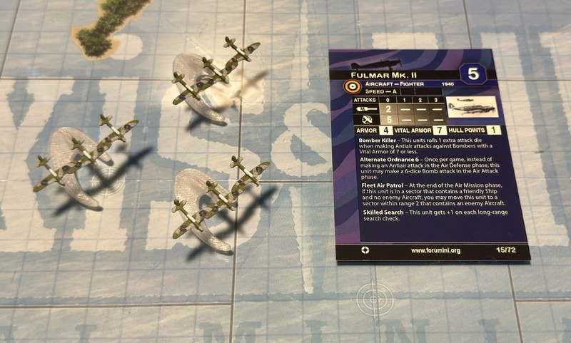 Axis & Allies - War At Sea - Forumini: Fulmar MkII - Britain Plane - Deck 2