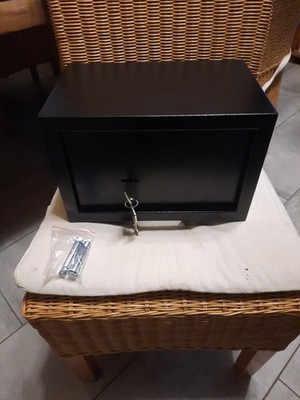 safe tresor mit schlüssel anthrazit neu