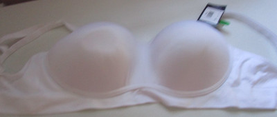 New Maidenform Balconette White Bra Sz L / DD Nylon & Spandex DM2331 Convertible