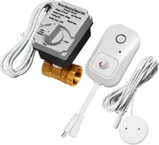 Brezoo Water Alarm Leak Detector for Home with Automatic Shutoff for 3/4-Inch Di