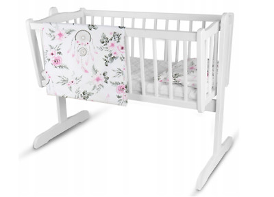 Baby 2tlg Bettwäsche Set passend Wiege/Moseskorb/Kinderwagen 70x80cm Traumfänger