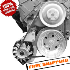 Alan Grove 211r Ps Steel Low Mount Alternator Mounting Bracket Swp Sb Chevy Sbc