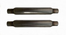 2.25 In Out Universal Glass Pack Exhaust Resonator Muffler 23l Pair Of 2