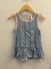 Matilda Jane Floral Ruffle Tank Lace Multicolor Sz 8 Cottagecore