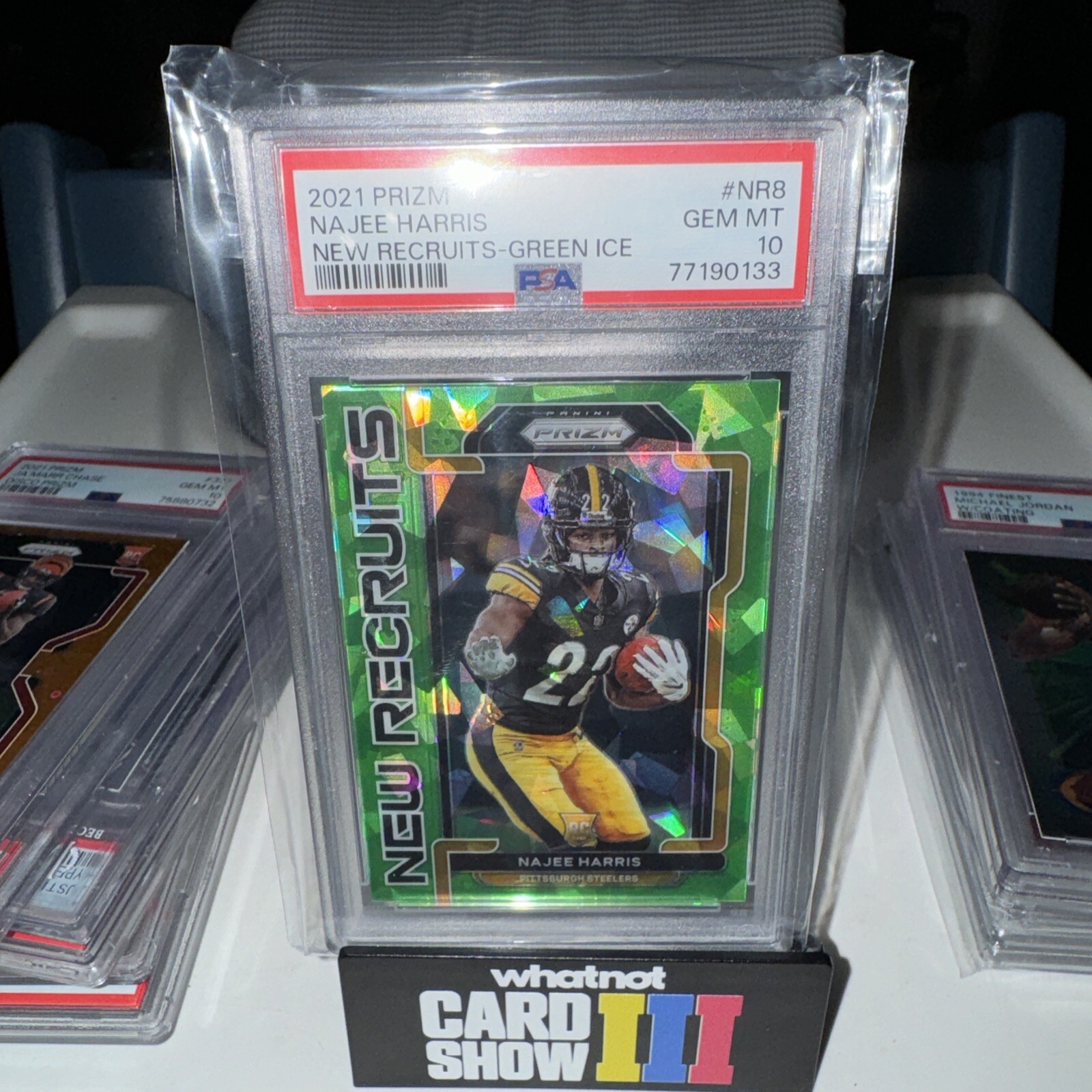 Najee Harris Panini Prizm New Recruits #NR8 Green Ice