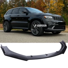 Front Bumper Lip Spoiler Splitter Matte Black For Jeep Grand Cherokee SRT 14-21