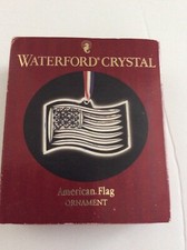 Waterford Lead Crystal SPIRIT OF AMERICA Patriotic Flag Ornament NIB Ireland