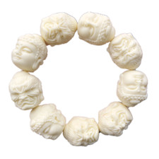 Tagua Nut Buddha Head Bracelet Beads Prayer Feng Shui Buddha Decor Bracelets