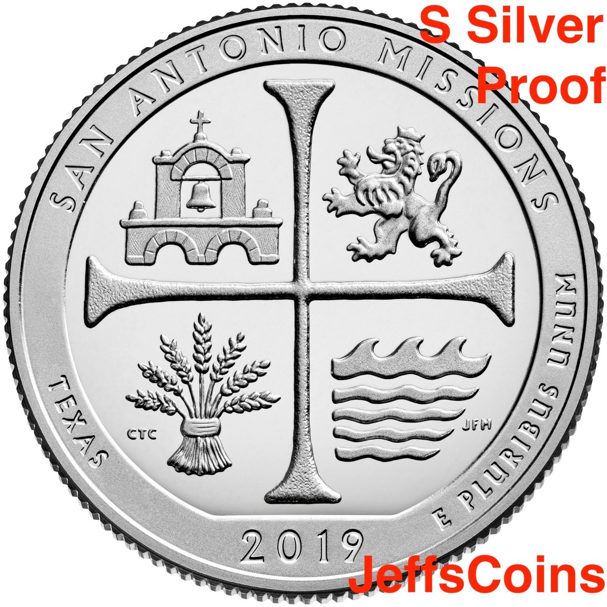 2019 S San Antonio Missions National Historical Park TX 99% SILVER