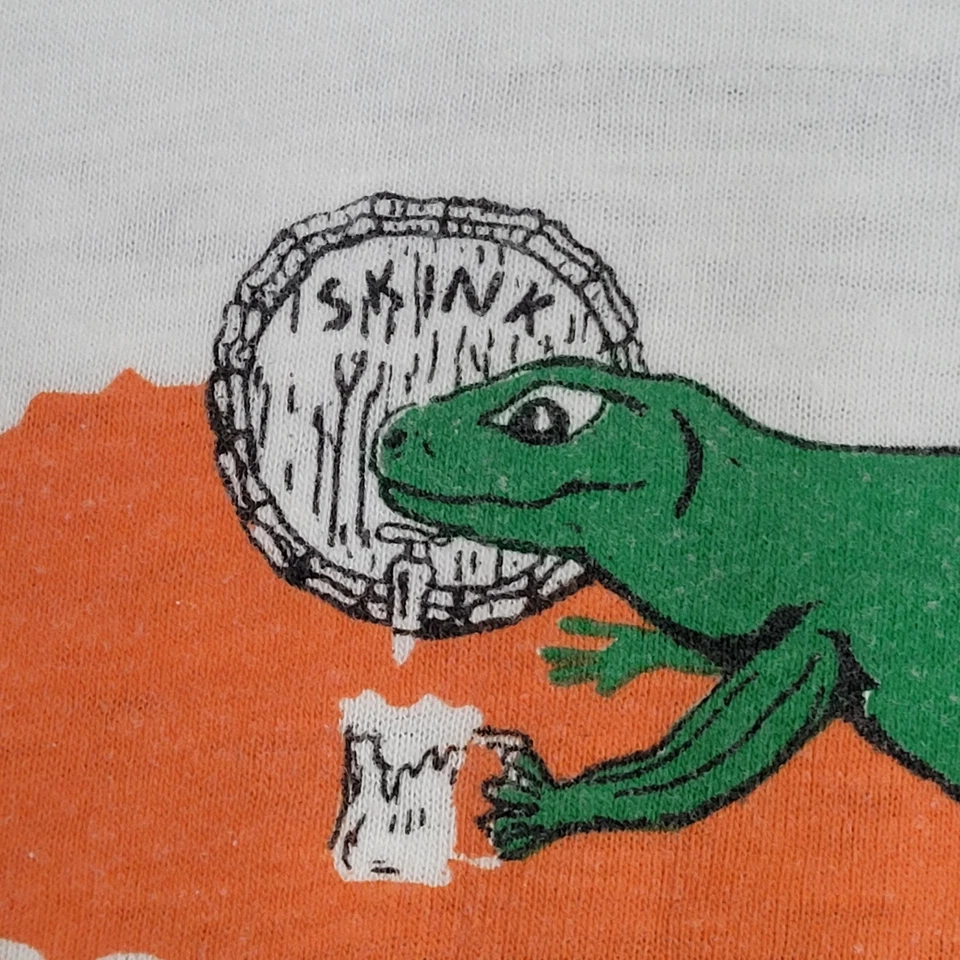 Camisa de cerveza Berberfest Lizard 1987 vintage XS/S 16x24 hecha en EE. UU. años 80 Foto 4 de 4
