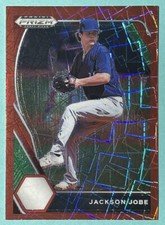 2021 Panini Prizm Draft Picks Jackson Jobe RC Red Lazer #PDP3 - Ex. Condition