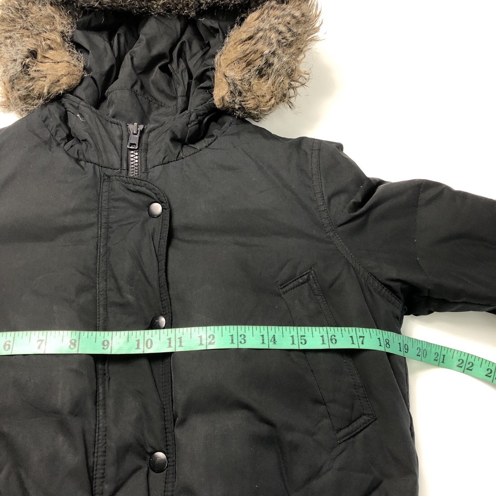 GAP Women's Long Black Hooded Puffer Parka Small Peti… Gem