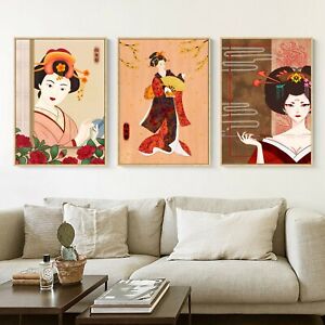 Art Silk Canvas Ukiyoe Japanese Beauty Paint Poster Wall Decor Unframed S502 