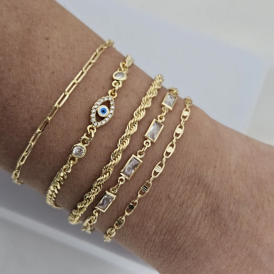 5 Piece Evil Eye Bracelet Set, Good Luck Energy Protection, Evil Eye Bracelet - Image 2 of 3