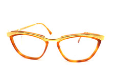 Women's Vintage 80s Gold Eyeglass Frame Made In Italy LASTES