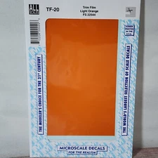 Microscale Decal TF-20  Trim Film Solid Color Decal Sheet LIGHT ORANGE FS 22544