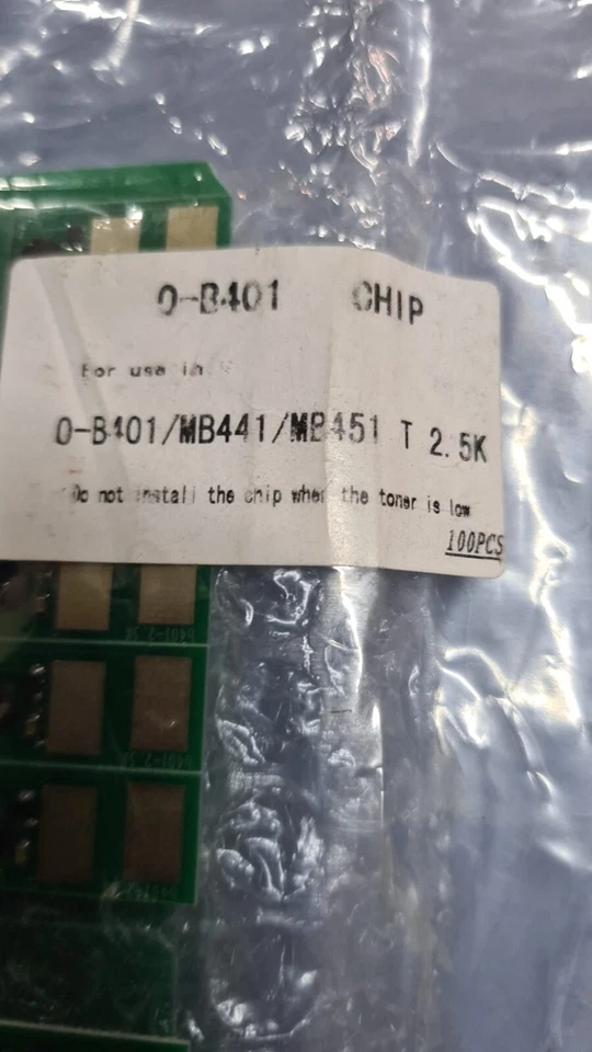 Chip cartucho de tóner 100 piezas Oki b411 b431 mb461 471 491 Foto 4 de 4