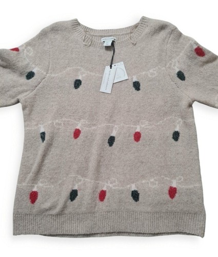 NEW Cupcakes and Cashmere SIZE XL Hanging Lights Christmas Super Soft Sweater - Picture 2 of 6