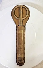 Vtg German Scissors in Top Grain Cowhide Leather Sheath Germany 9.5"- A14