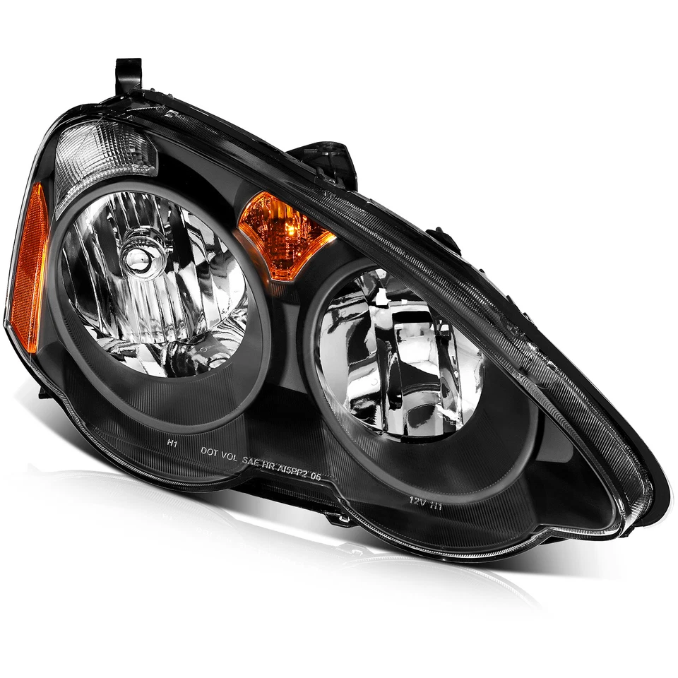 Black Headlights Assembly For Acura RSX DC5 2002-2004 Replacement Left Right - Image 2 of 4