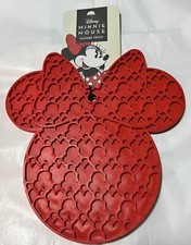 Disney Minnie Mouse Silicone Trivet Hot Plate Cooking  Baking NWT Red