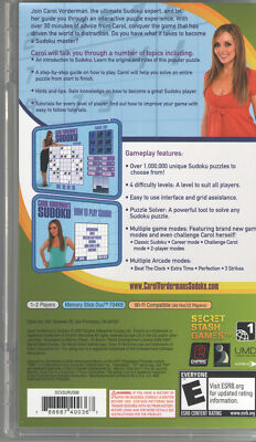 Carol Vorderman's Sudoku for Sony PSP™ 788687400367| eBay
