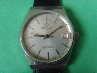 オマール Swiss OMAX DATE 17 Jewels used Manual Watch Vintage | eBay