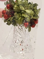 Acrylic Ganz Kissing Krystals 3” Teeny Mistletoe Bell Christmas Ornament 