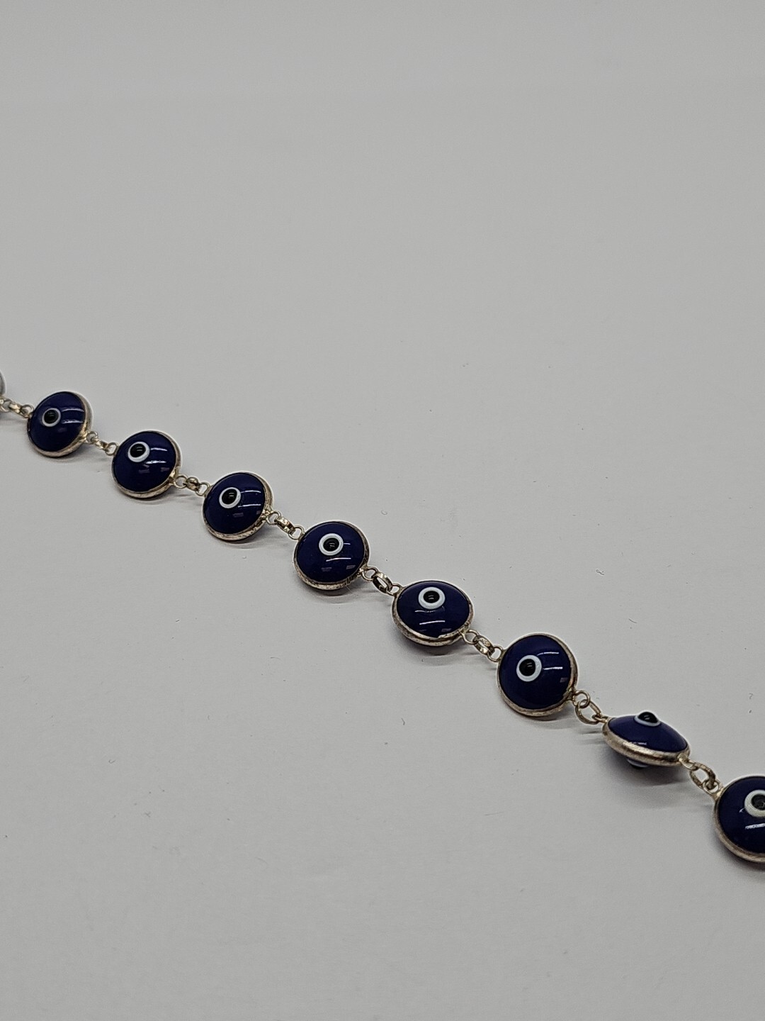 Solid 925 Sterling Silver 10MM Dark Blue Round Ev… - image 7