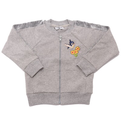7887AD felpa bimba girl MONNALISA grey cotton sweatshirt kids