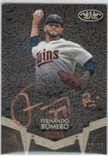 2019 Fernando Romero Topps Tier One BRONZE AUTO /25 - FRO  Minnesota Twins