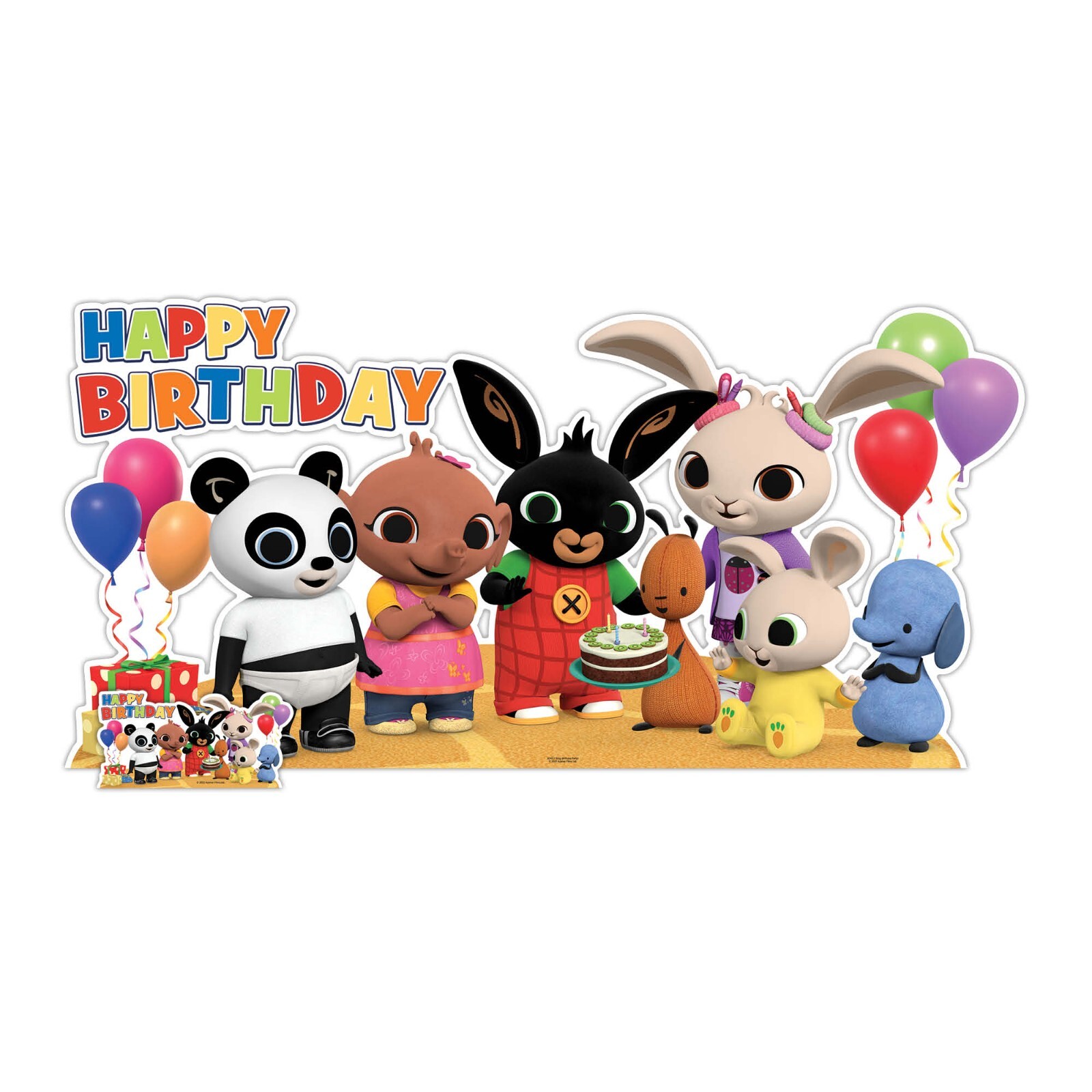 Bing Birthday Party Friends Official Cardboard Cutout with Free Mini Standee