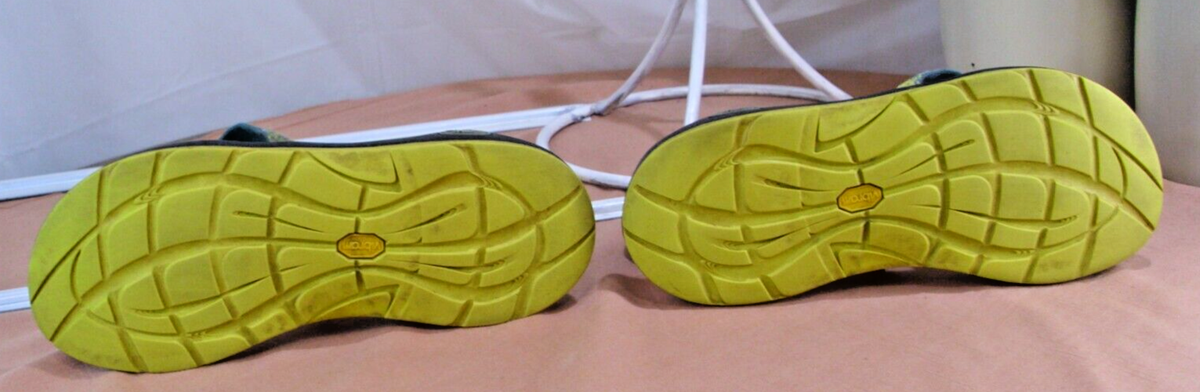 Shoes Chaco ZX/2 Classic Vibram Sole Gray/Yellow Toe Ring Strap SZ