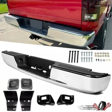 Chrome Rear Step Bumper Assembly For 2002-2008 Dodge Ram 1500/2500/3500 03-09