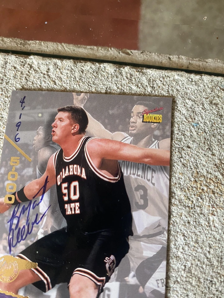 1995 Classic Superior Pix автограф Брайант Ривз Ванкувер Grizzlies /5000 - Изображение 3 из 4