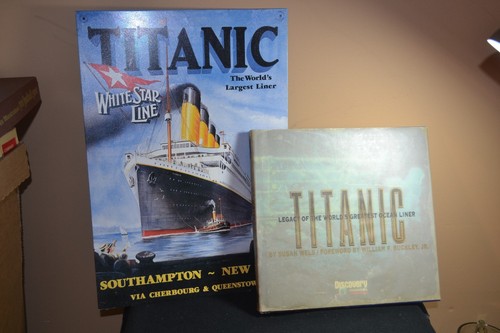 Titanic Metall Blechschild weiß Stern Linie Werbung Film Home Wanddeko & Entdeckerbuch