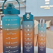 Sports Water Bottle Gym Travel Drinking Leakproof Bottle with Straw Bpa Free 1L