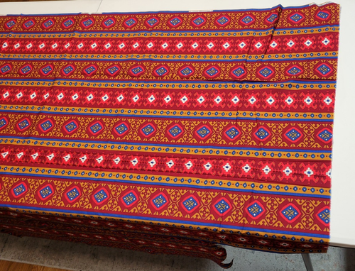 Schwartz Liebman Textilien Stoff Vintage Azteken Südwesten Geometrisch Tribal LESEN - Bild 3 von 16